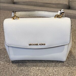 Michael Kors Cream Satchel with Gold Details